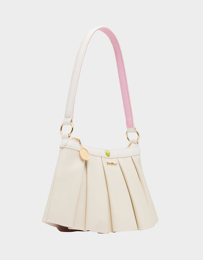 Betsey Johnson Premium - I SEE LONDON, I SEE FRANCE CREAM Women's Kitsch Shoulder Bag Ruffles Handbag