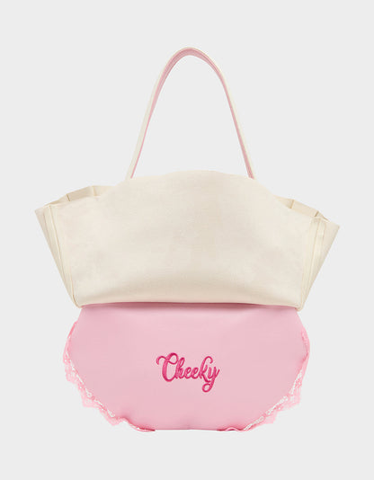 Betsey Johnson Premium - I SEE LONDON, I SEE FRANCE CREAM Women's Kitsch Shoulder Bag Ruffles Handbag