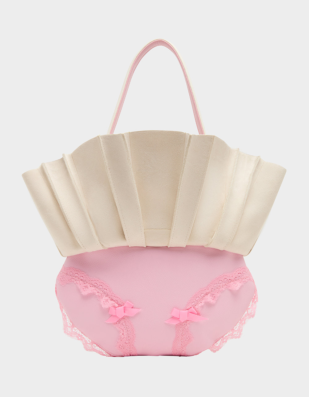Betsey Johnson Premium - I SEE LONDON, I SEE FRANCE CREAM Women's Kitsch Shoulder Bag Ruffles Handbag