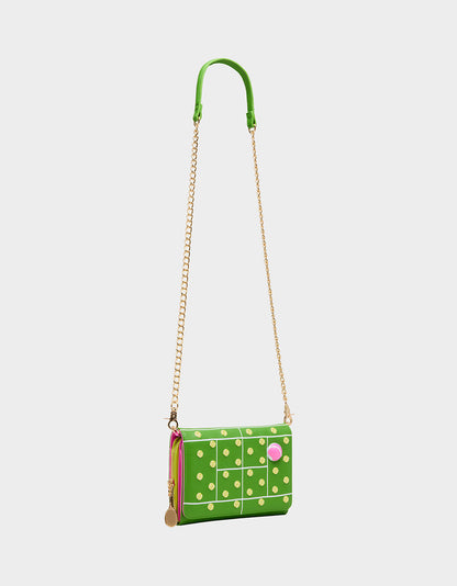 Betsey Johnson Essential - NET WORTH WALLET ON CHAIN GREEN Women's Tennis Wallet Crossbody Handbag