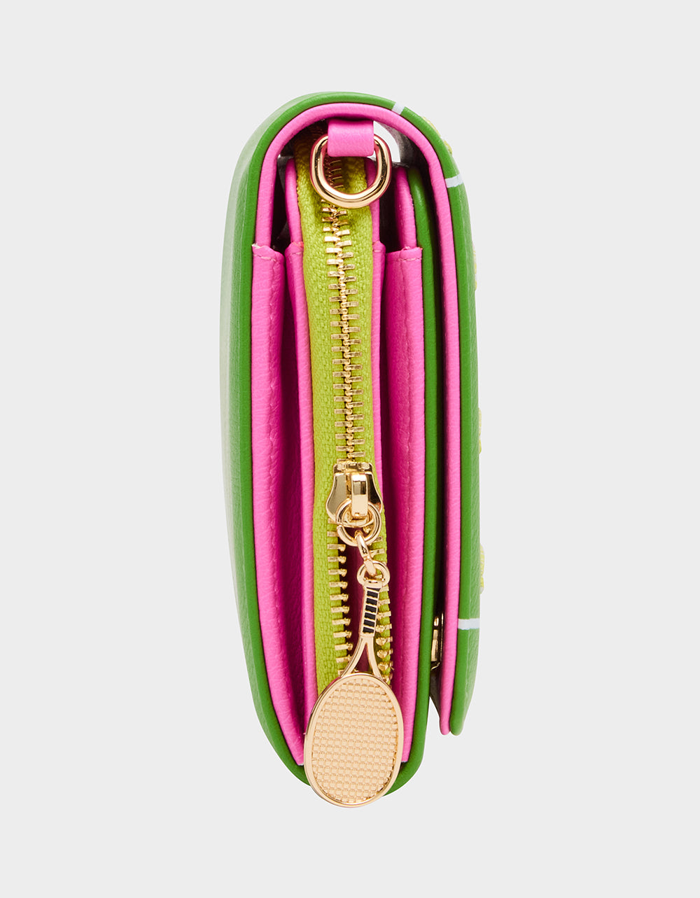 Betsey Johnson Essential - NET WORTH WALLET ON CHAIN GREEN Women's Tennis Wallet Crossbody Handbag