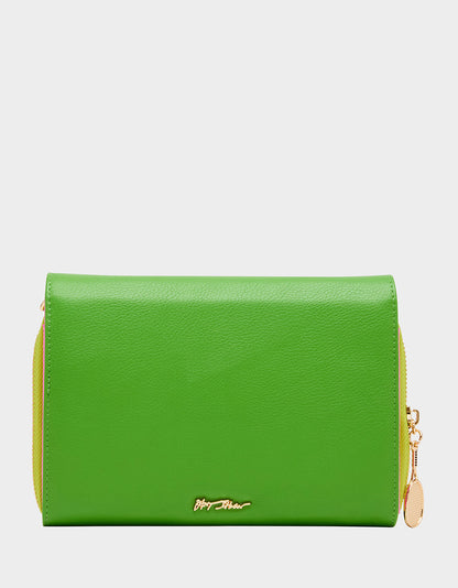 Betsey Johnson Essential - NET WORTH WALLET ON CHAIN GREEN Women's Tennis Wallet Crossbody Handbag