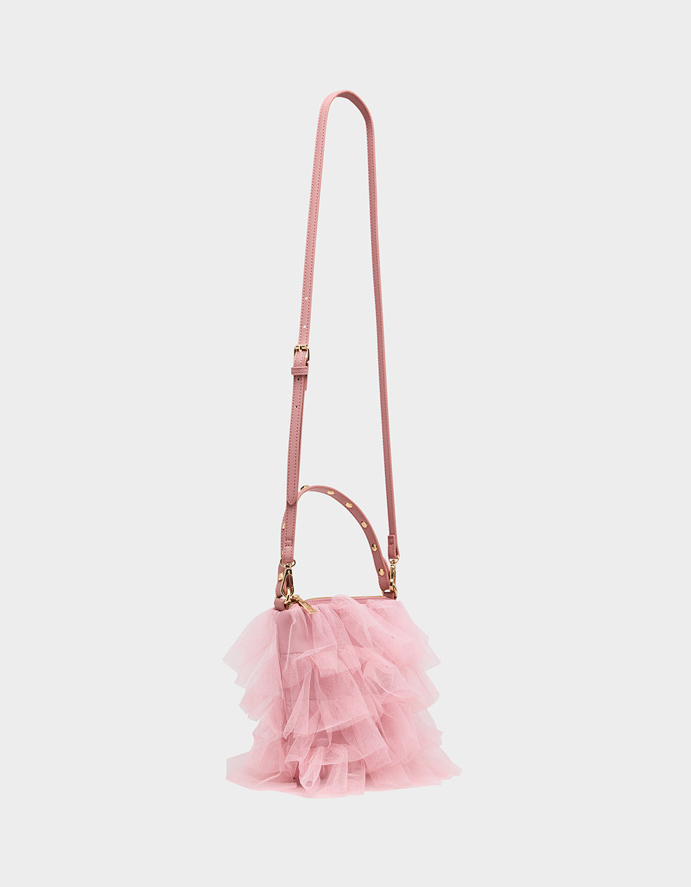 Betsey Johnson Great Value - TUTU PRETTY PINK Women's Studded Shoulder Strap Tulle Crossbody Handbag
