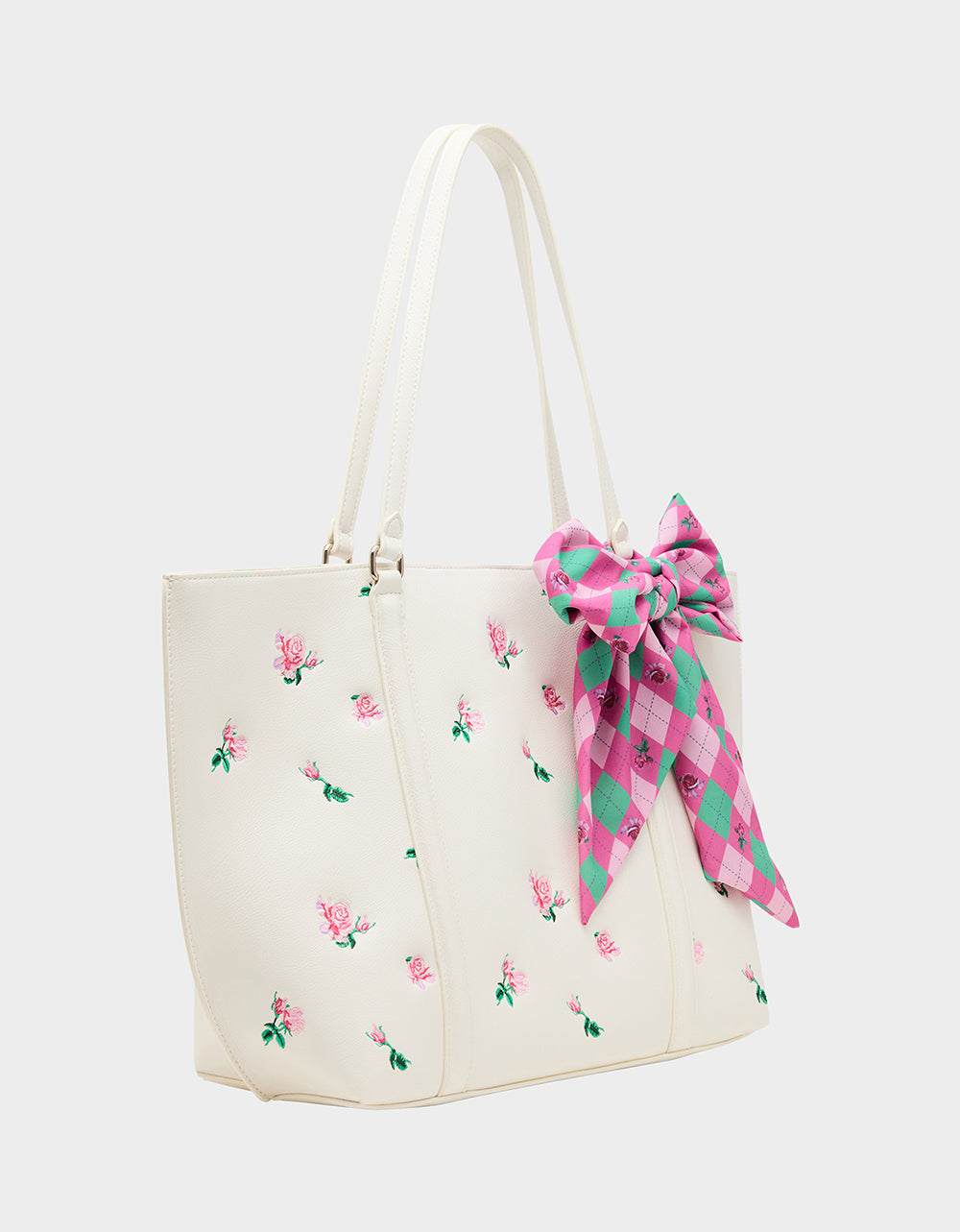 Betsey Johnson Everyday - ROSEBUD TOTE CREAM Flowers Bow Women's Tote Handbag