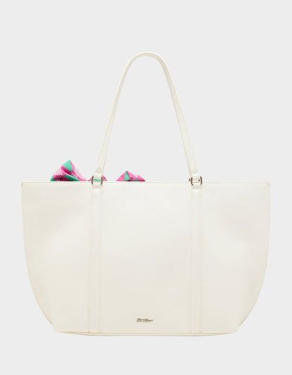 Betsey Johnson Everyday - ROSEBUD TOTE CREAM Flowers Bow Women's Tote Handbag