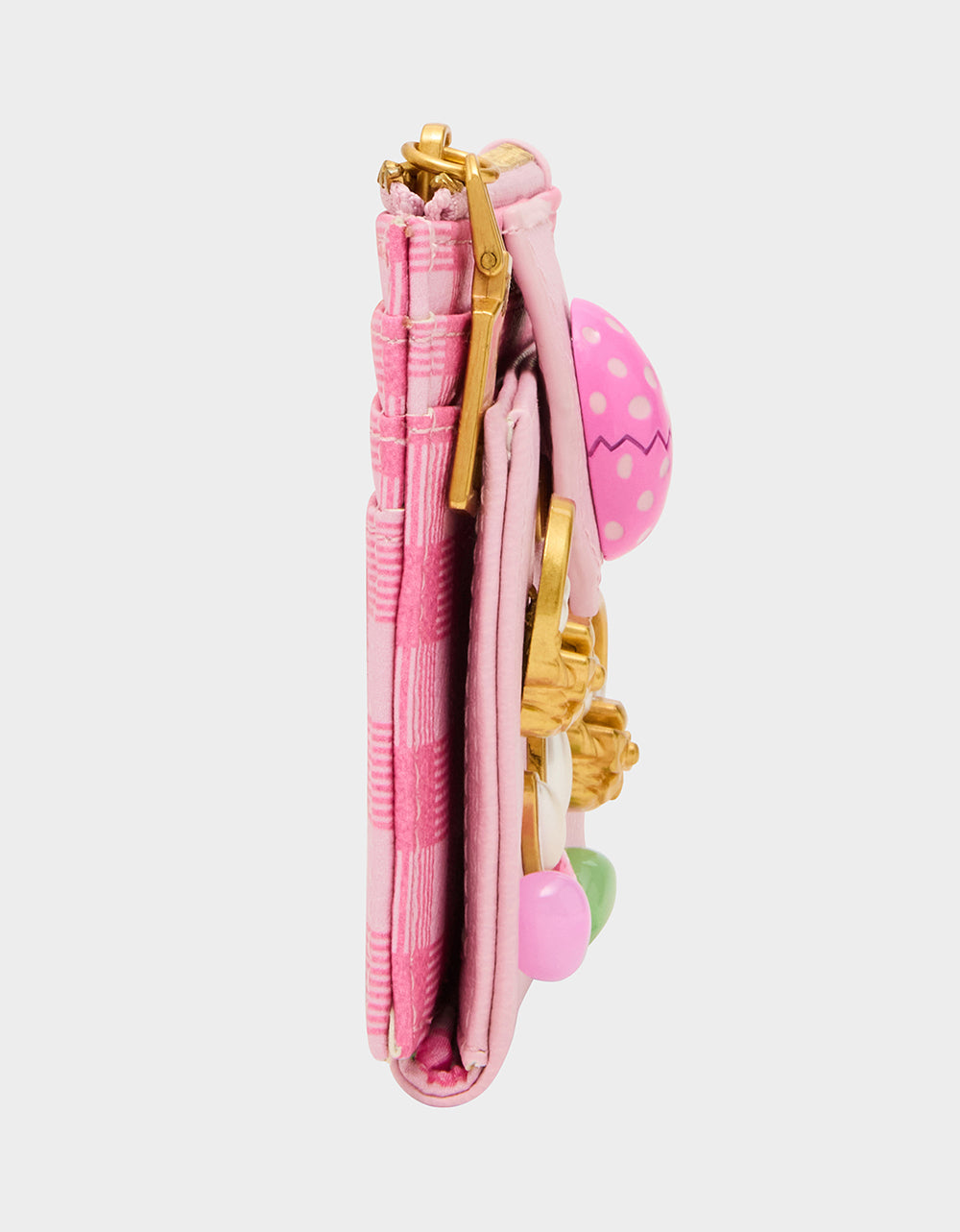 Betsey Johnson Deals - A TISKET A TASKET WALLET PINK MULTI Bifold Easter Women's Wallet