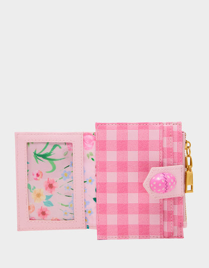 Betsey Johnson Deals - A TISKET A TASKET WALLET PINK MULTI Bifold Easter Women's Wallet