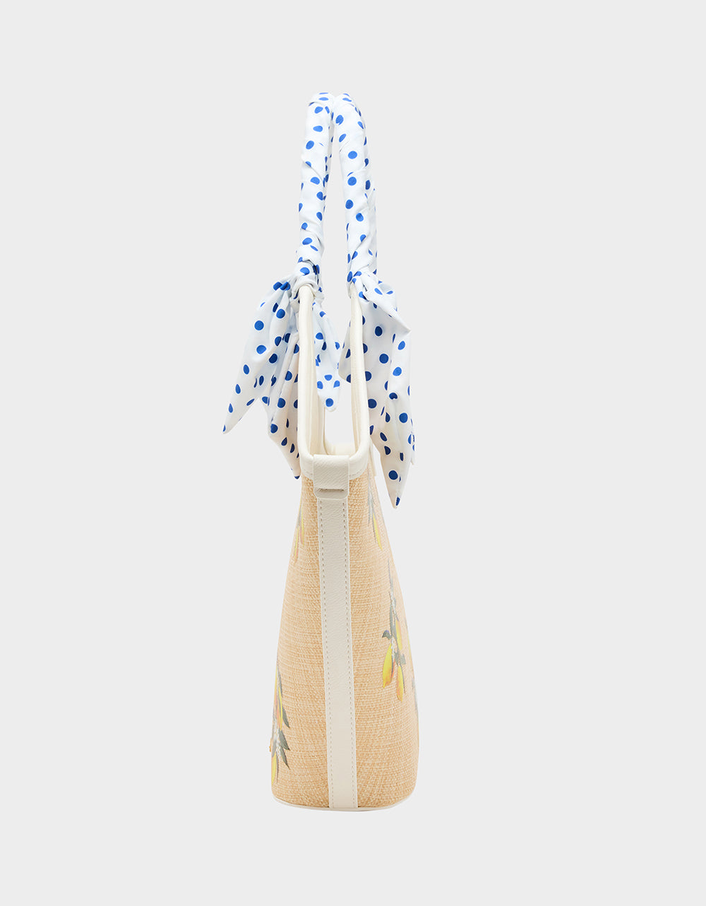 Betsey Johnson Discount - DON'T BE TARTY TOTE NATURAL Lemon Scarf Women's Tote Handbag