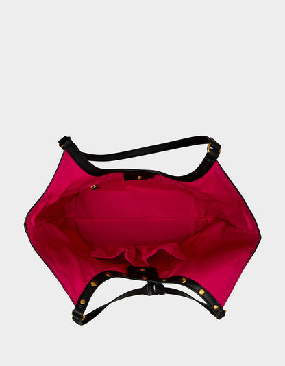 Betsey Johnson Hot Sale - GET AHEAD TOTE BLACK Black Skull Print Tote Bag With Scarf