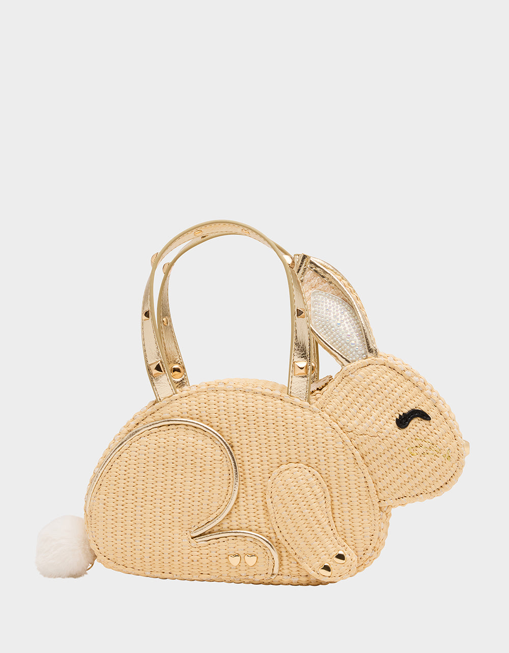 Betsey Johnson Exclusive - HIP-HOP HANDBAG NATURAL Raffia Bunny-Shaped Easter Handbag
