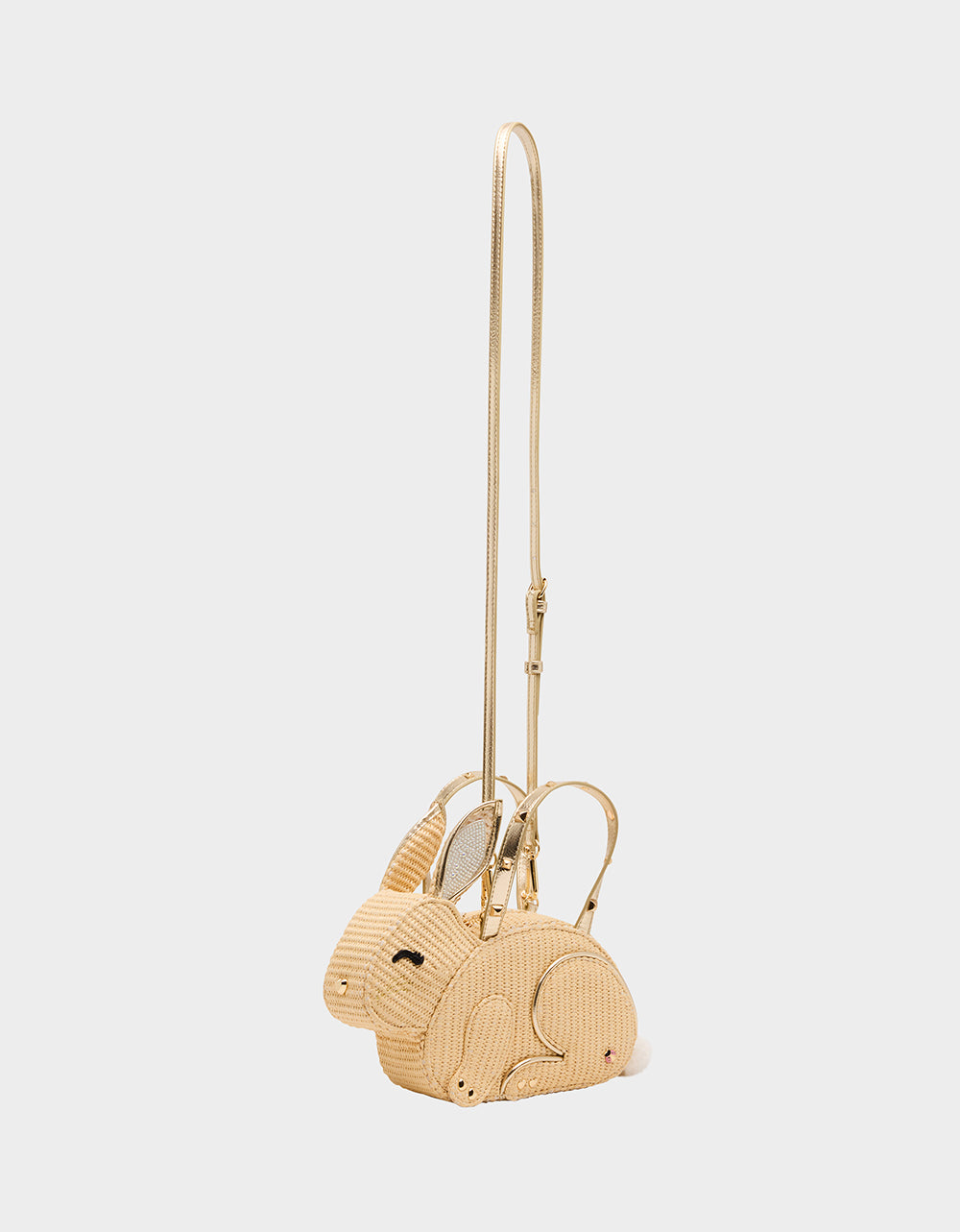 Betsey Johnson Exclusive - HIP-HOP HANDBAG NATURAL Raffia Bunny-Shaped Easter Handbag