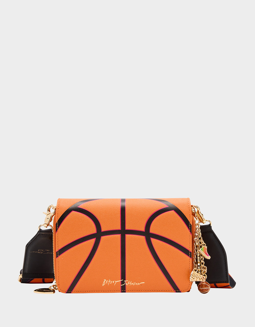 Betsey Johnson Classic - GAME TIME WALLET ON CHAIN ORANGE Women's Basketball Wallet on Chain With Charms