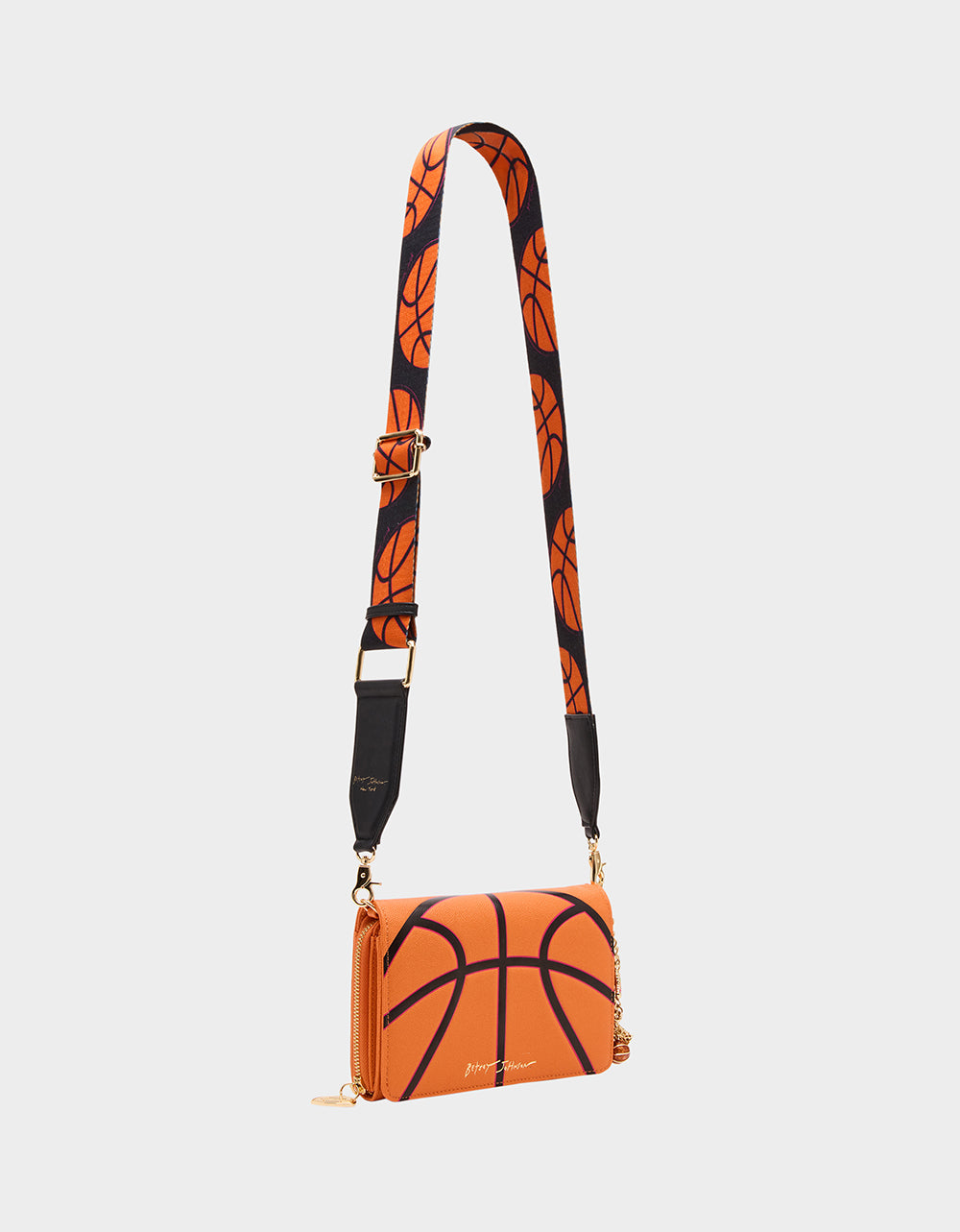 Betsey Johnson Classic - GAME TIME WALLET ON CHAIN ORANGE Women's Basketball Wallet on Chain With Charms