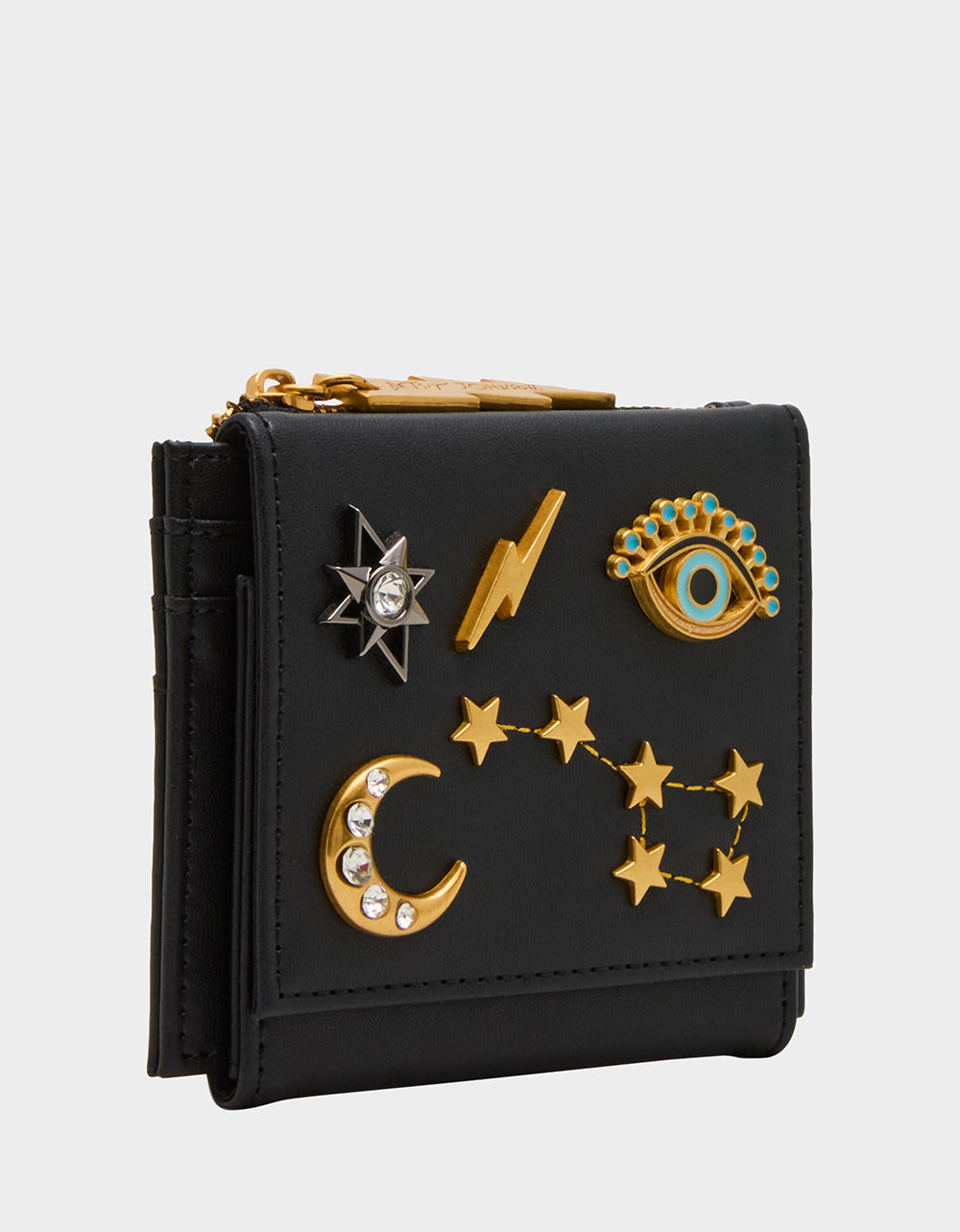 Betsey Johnson Trending - CELESTIAL BIFOLD WALLET BLACK Women's Moon Star Black Wallet