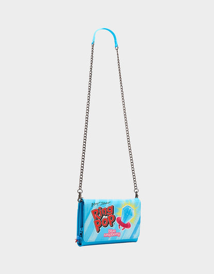 Betsey Johnson Recommended - RING POP PATENT WALLET ON CHAIN BLUE Women's Ring Pop Halloween Wallet