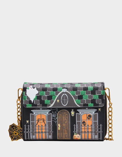 Betsey Johnson Top Pick - FOREVER HOME WALLET ON CHAIN BLACK/MULTI Women's Halloween-Themed House Wallet