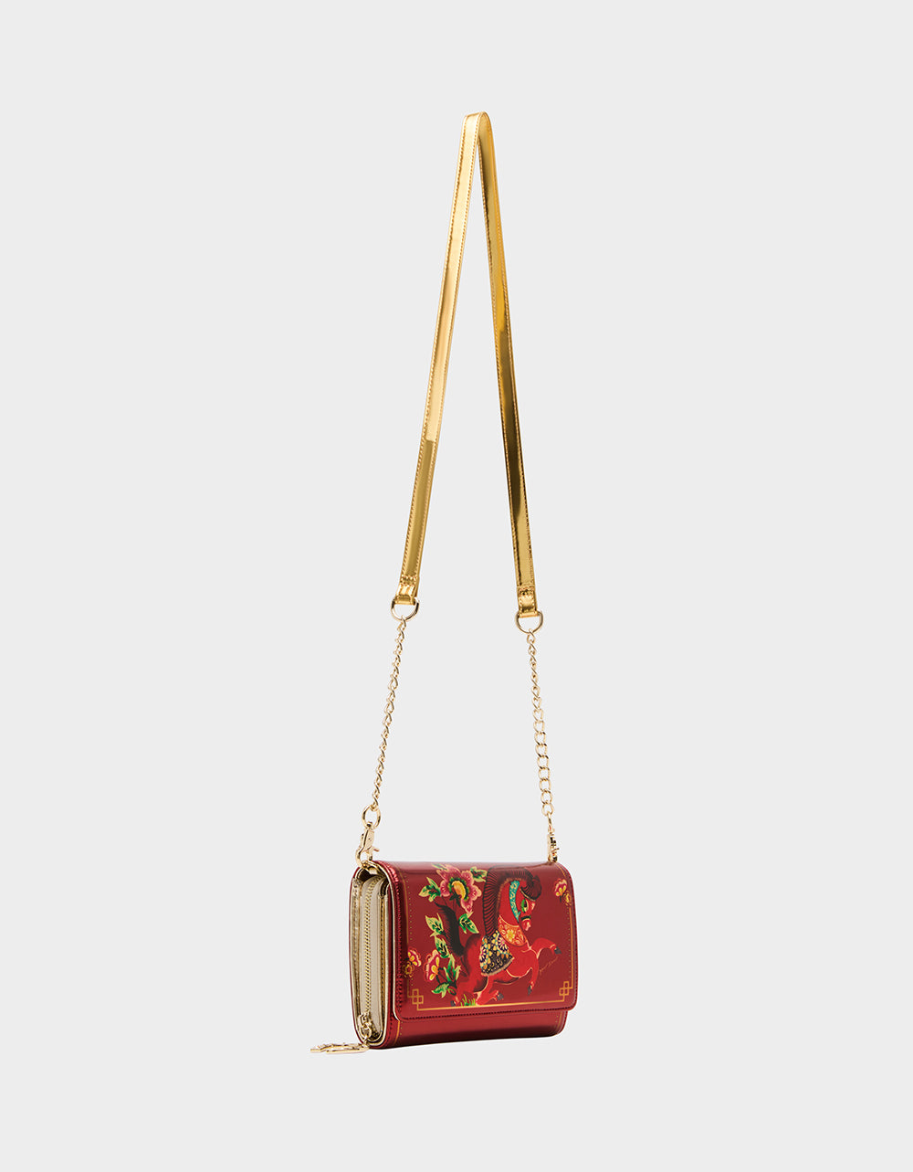 Betsey Johnson Great Value - CHINESE NEW YEAR WALLET ON CHAIN RED Women's New Years Heart Crossbody Wallet