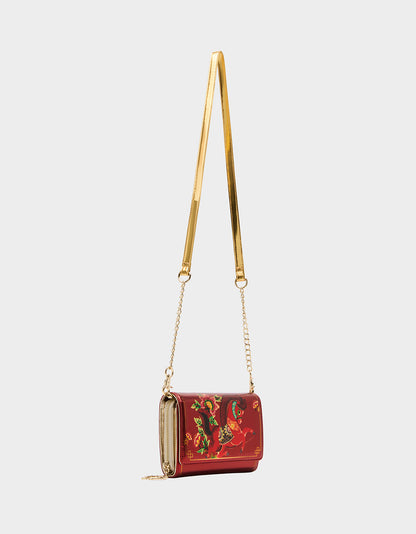 Betsey Johnson Great Value - CHINESE NEW YEAR WALLET ON CHAIN RED Women's New Years Heart Crossbody Wallet