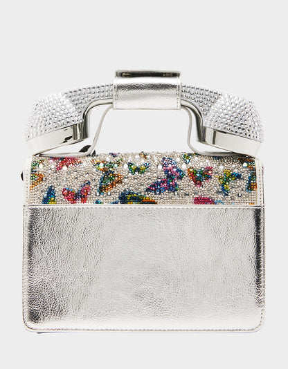 Betsey Johnson Deals - KITSCH BUTTERFLY PHONE BAG SILVER/MULTI