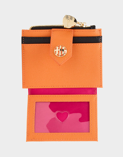Betsey Johnson Best Price - DONT BLOCK ME BIFOLD WALLET ORANGE Women's Basketball Bifold Wallet