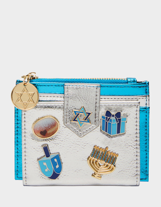 Betsey Johnson Quality - MAZEL TOV WALLET BLUE/MULTI Women's Hanukkah Holiday Wallet