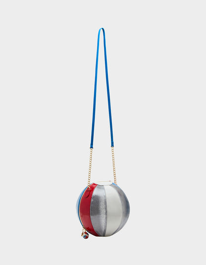 Betsey Johnson New - KITSCH HAVIN A BALL AMERICAN FLAG Women's Kitsch Beach ball Handbag