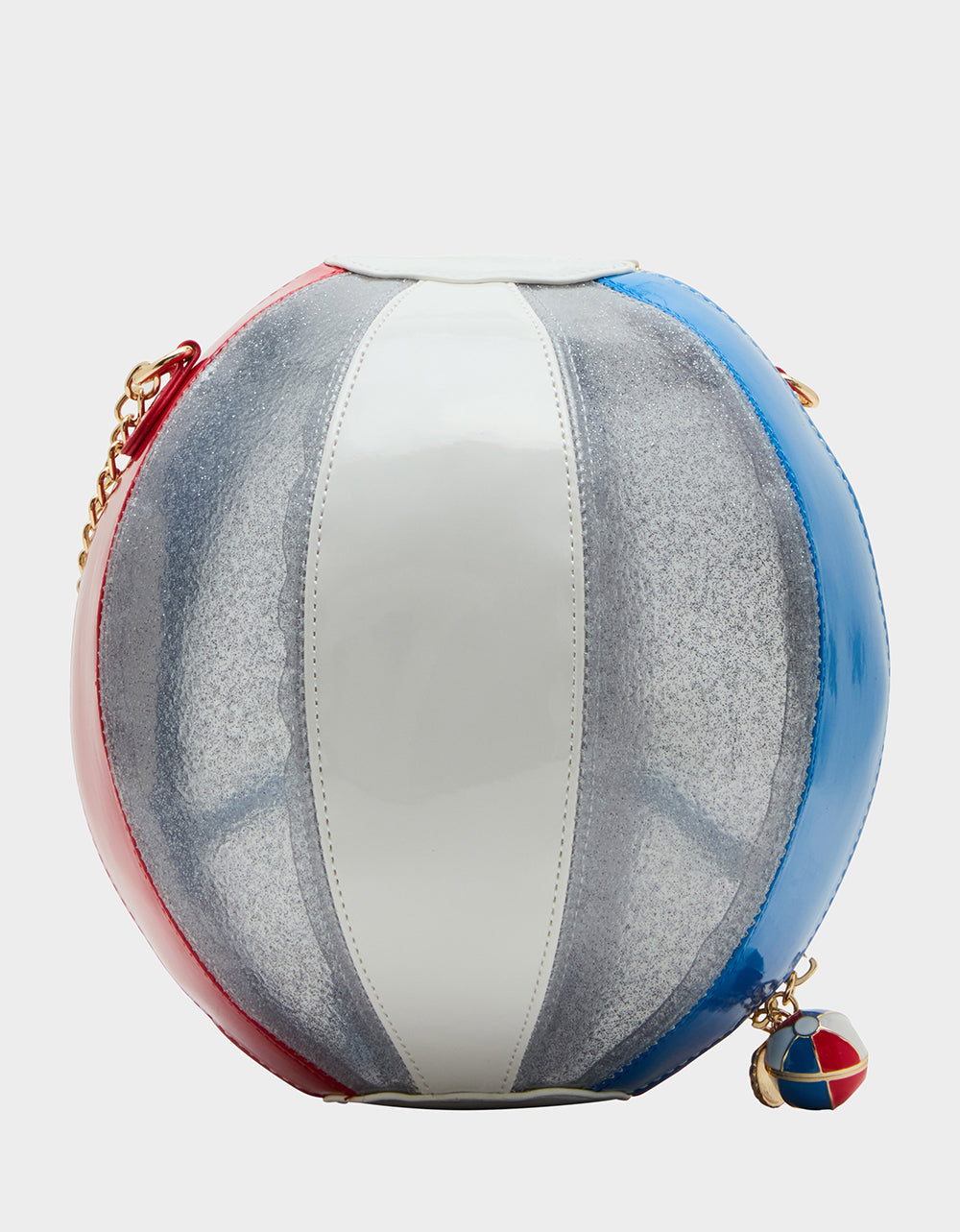Betsey Johnson New - KITSCH HAVIN A BALL AMERICAN FLAG Women's Kitsch Beach ball Handbag