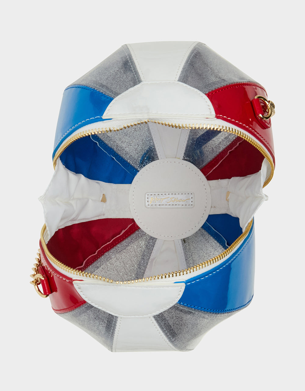 Betsey Johnson New - KITSCH HAVIN A BALL AMERICAN FLAG Women's Kitsch Beach ball Handbag