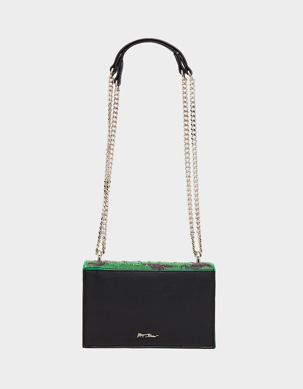Betsey Johnson Great Value - HATS OFF CONVERTIBLE RHINESTONE GREEN Women's Rhinestone Embellished Sparkly Witch Hat Crossbody Halloween Handbag