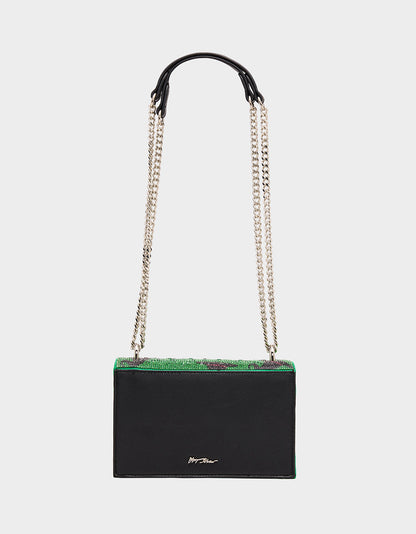 Betsey Johnson Great Value - HATS OFF CONVERTIBLE RHINESTONE GREEN Women's Rhinestone Embellished Sparkly Witch Hat Crossbody Halloween Handbag