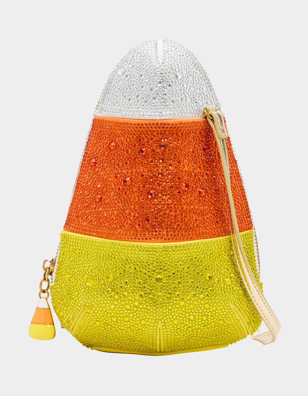 Betsey Johnson New - KITSCH ME SO CORNY MULTI Women's Halloween-Themed Candy Corn Rhinestone Embellished Crossbody Handbag