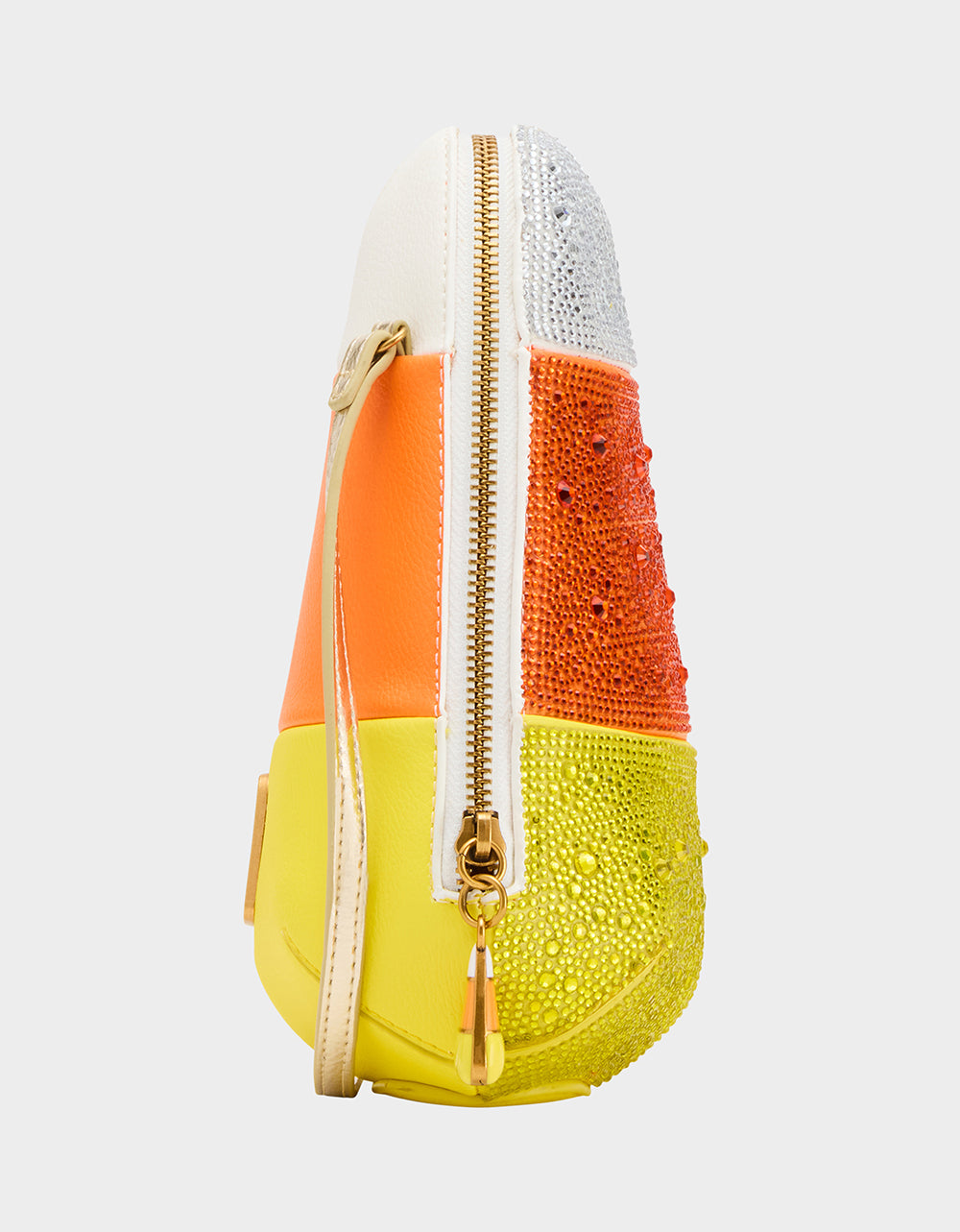 Betsey Johnson New - KITSCH ME SO CORNY MULTI Women's Halloween-Themed Candy Corn Rhinestone Embellished Crossbody Handbag