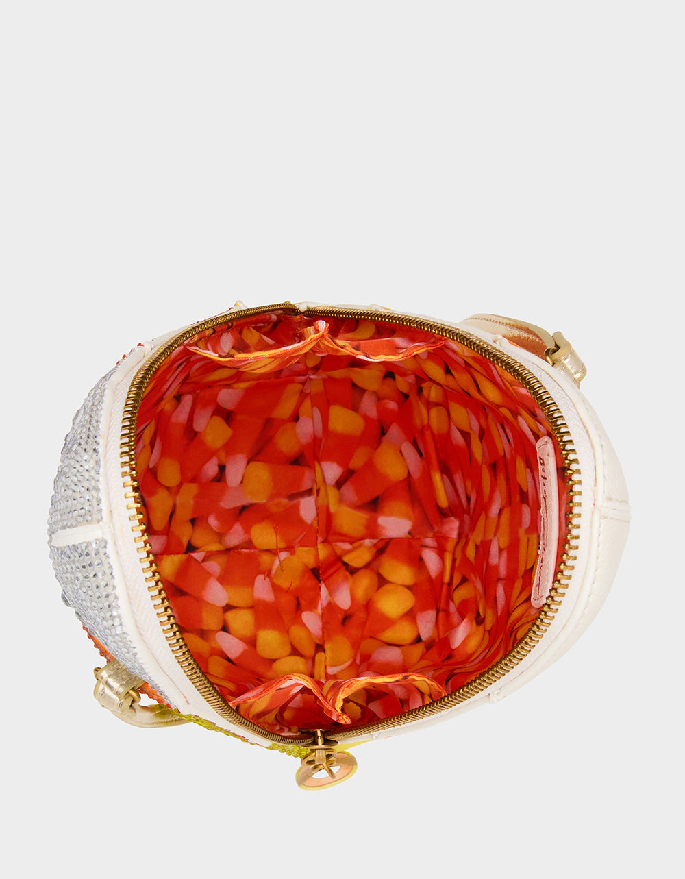 Betsey Johnson New - KITSCH ME SO CORNY MULTI Women's Halloween-Themed Candy Corn Rhinestone Embellished Crossbody Handbag