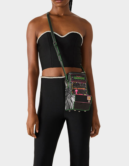 Betsey Johnson Value - KITSCH SCORED! CROSSBODY BLACK/MULTI Women's Video-Game Inspired Crossbody Handbag