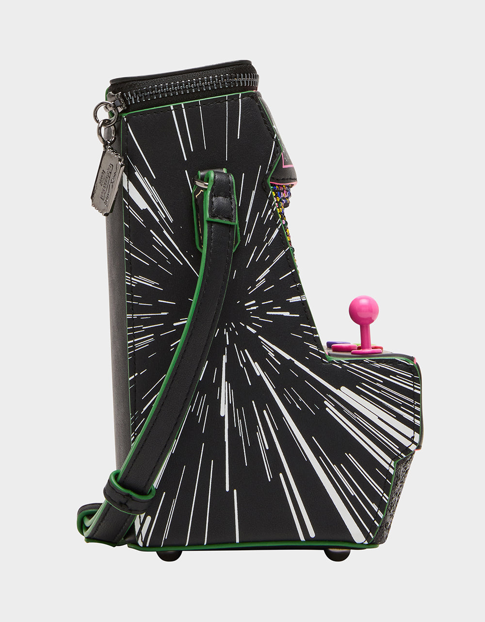 Betsey Johnson Value - KITSCH SCORED! CROSSBODY BLACK/MULTI Women's Video-Game Inspired Crossbody Handbag