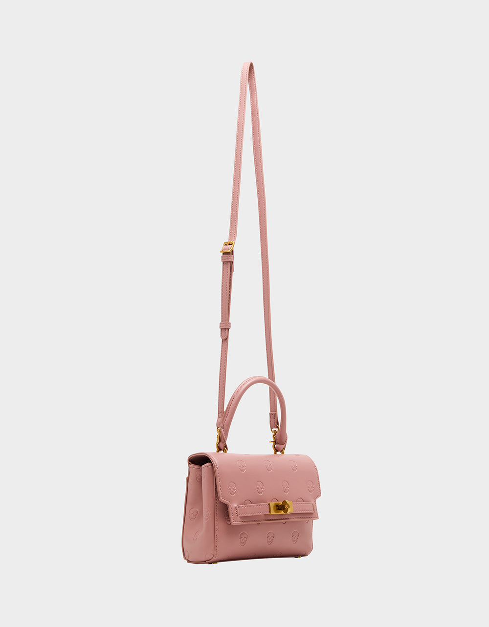 Betsey Johnson Popular - SKULLICIOUS TOP HANDLE BLUSH Women's Blush Pink Skull Top Handle Handbag with Crossbody Strap