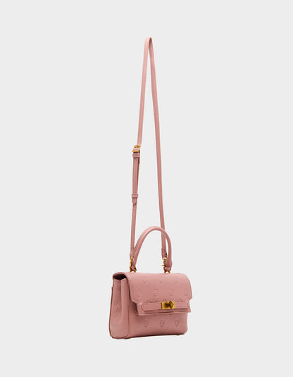 Betsey Johnson Popular - SKULLICIOUS TOP HANDLE BLUSH Women's Blush Pink Skull Top Handle Handbag with Crossbody Strap