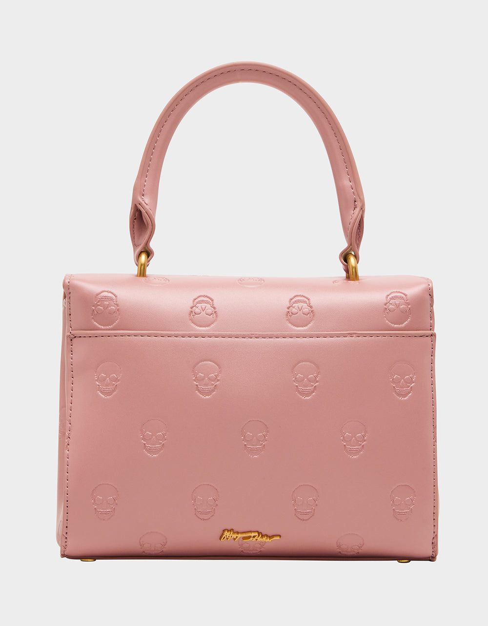 Betsey Johnson Popular - SKULLICIOUS TOP HANDLE BLUSH Women's Blush Pink Skull Top Handle Handbag with Crossbody Strap