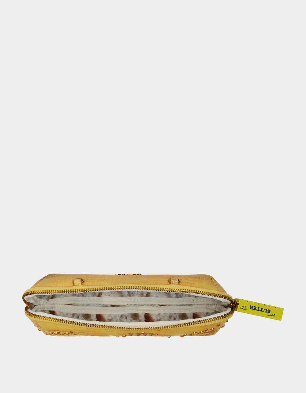 Betsey Johnson Customer Favorite - KITSCH BAGUETTE ABOUT IT SHOULDER BAG TAN Women's Kitsch Baguette Bread Shoulder Rhinestone Embellished Handbag