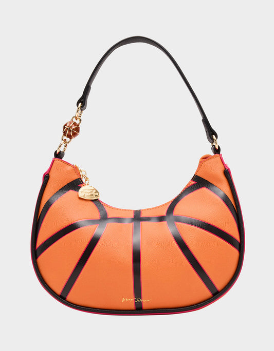 Betsey Johnson Popular - SLAM DUNK SHOULDER BAG ORANGE Women's Basketball Shoulder Bag