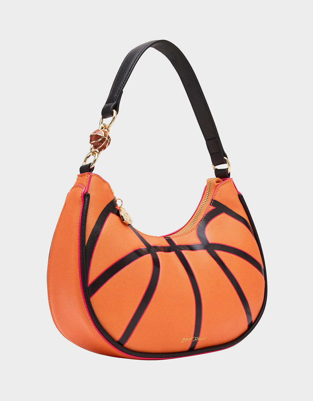 Betsey Johnson Popular - SLAM DUNK SHOULDER BAG ORANGE Women's Basketball Shoulder Bag