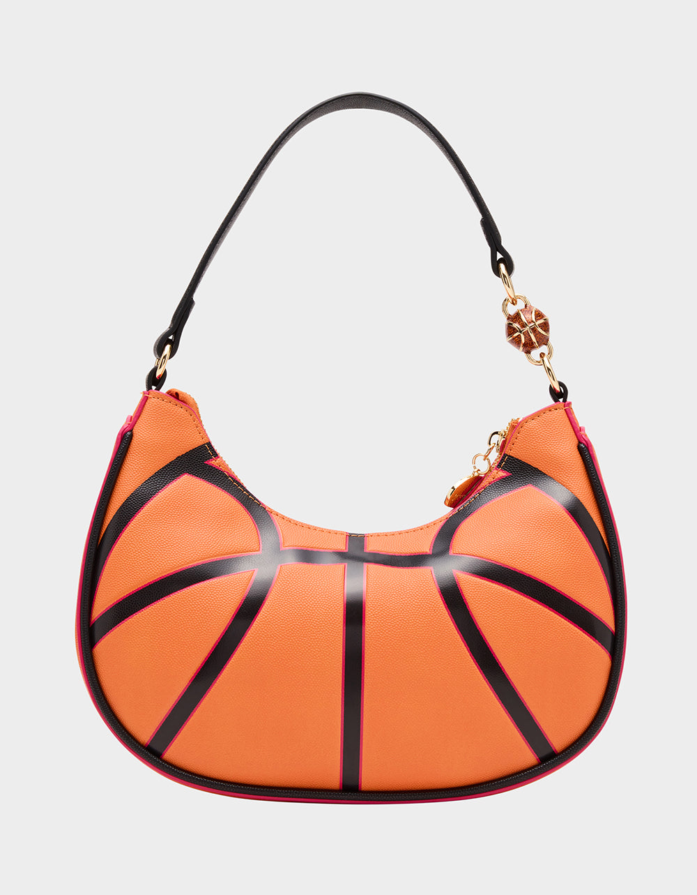 Betsey Johnson Popular - SLAM DUNK SHOULDER BAG ORANGE Women's Basketball Shoulder Bag