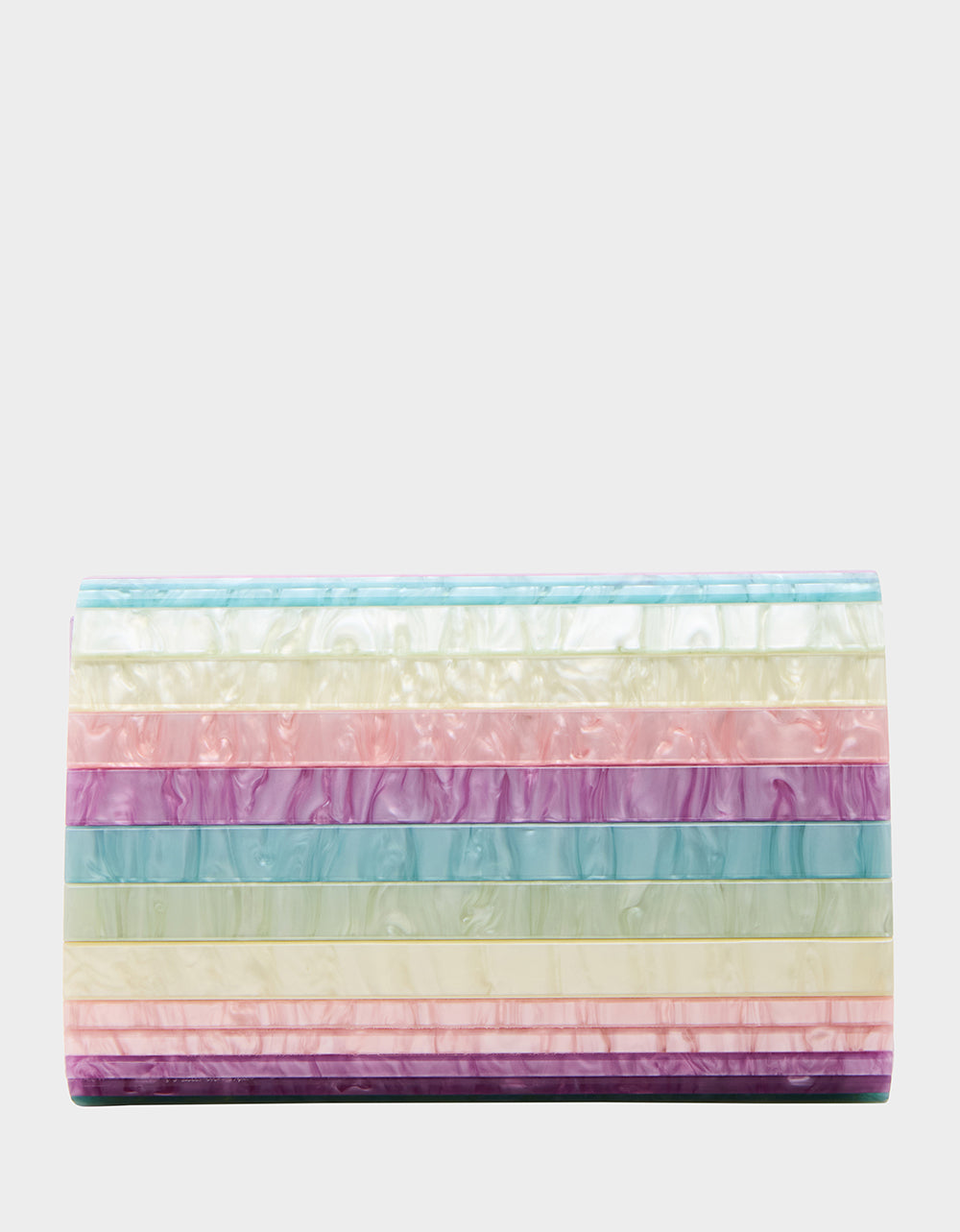 Betsey Johnson New - STRIP STRIP HOORAY CLUTCH PASTEL