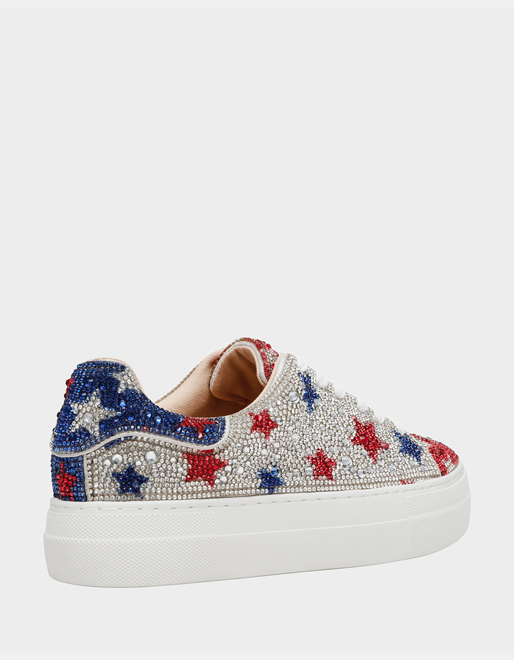 Betsey Johnson Sale - AMERICANA BUNDLE Women's Red White Blue USA Star Sneakers and American Flag Handbag Bundle
