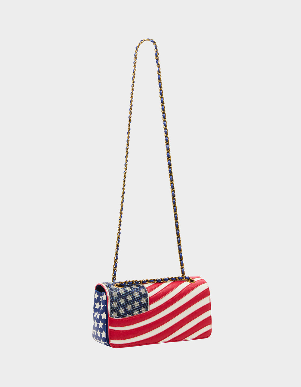 Betsey Johnson Sale - AMERICANA BUNDLE Women's Red White Blue USA Star Sneakers and American Flag Handbag Bundle