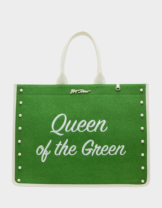 Betsey Johnson Signature - QUEEN OF THE GREEN CANVAS TOTE GREEN Women's Tote Handbag