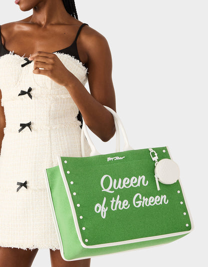 Betsey Johnson Signature - QUEEN OF THE GREEN CANVAS TOTE GREEN Women's Tote Handbag