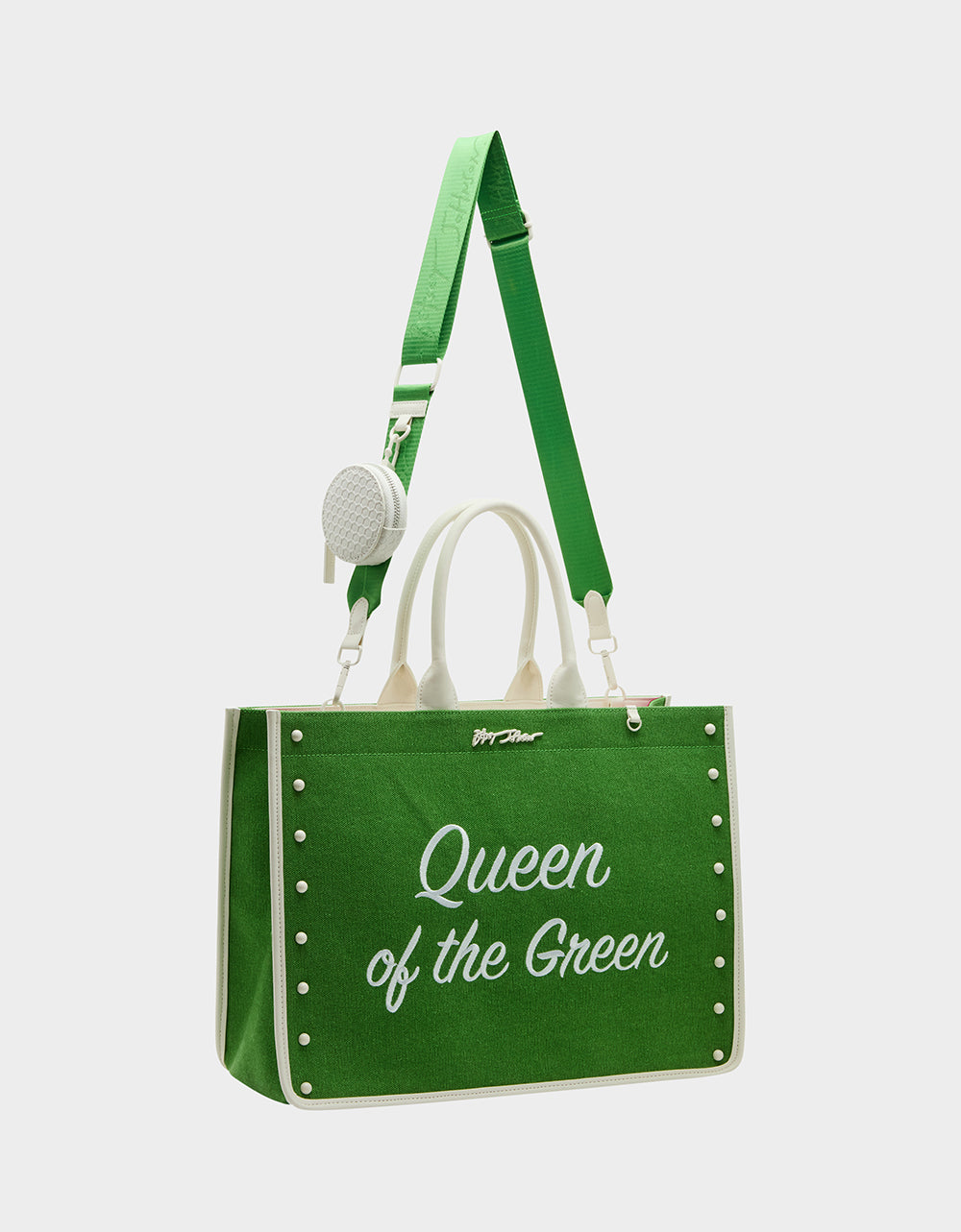 Betsey Johnson Signature - QUEEN OF THE GREEN CANVAS TOTE GREEN Women's Tote Handbag