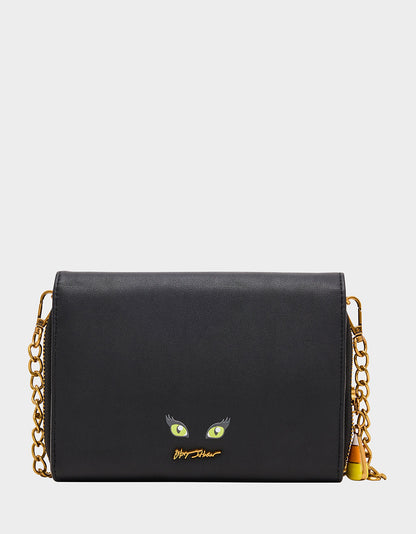 Betsey Johnson Exclusive - GOURDGOUS WALLET ON CHAIN BLACK MULTI Women's Pumpkin Halloween-Themed Wallet