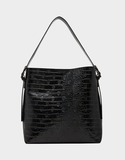 Betsey Johnson New - HEADQUARTERS BUCKET SHOULDER BAG BLACK Women's Shoulder Bucket Handbag